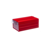 Пластиковый короб Стелла-техник С-2-красный-прозрачный 140х250х100мм