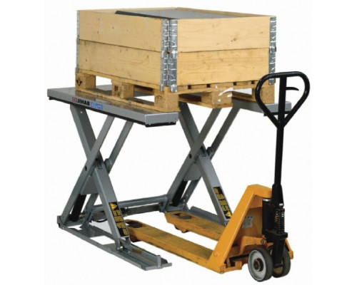 Стационарный подъемный стол JIHAB низкопрофильный и U-образный