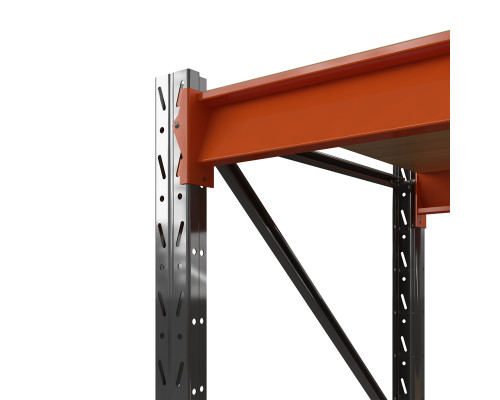 Стеллаж металлический Оптима, 3500x1530x785 мм. Ярусы: 6 шт. фанера