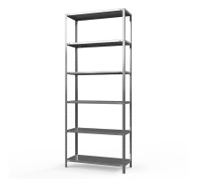 Стеллаж оцинкованный ТС Лайт, 2500x1000x400 мм., 6 полок