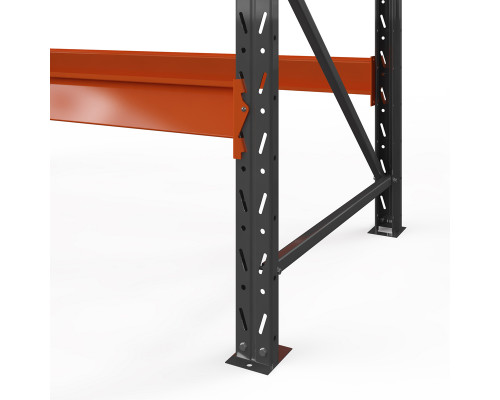 Стеллаж металлический Оптима, 3500x2500x785 мм. Ярусы: 4 шт. без настила