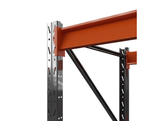 Стеллаж металлический Оптима, 2000x2500x600 мм. Ярусы: 2 шт. без настила