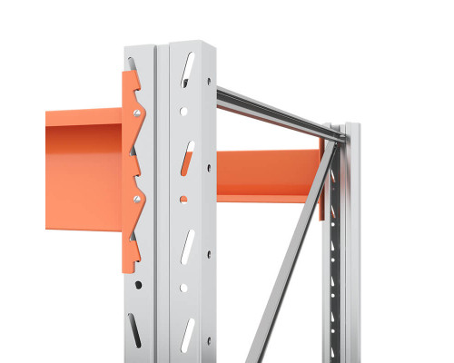 Стеллаж металлический паллетный (2500х2700х1100 мм), 2 яруса