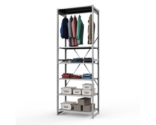 Стеллаж металлический ТСУ Универсал, 3000x1060x500 мм.Штанги: 1шт. Полки: метал. усил. перф. 6 шт.