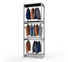 Стеллаж металлический ТСУ Универсал, 3000x1060x600 мм.Штанги: 3шт. Полки: метал. усил. перф. 4 шт.