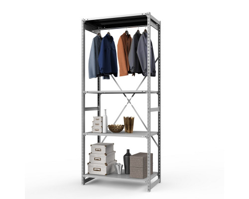 Стеллаж металлический ТСУ Универсал, 2500x1060x500 мм.Штанги: 1шт. Полки: метал. усил. 4 шт.