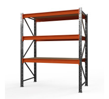 Стеллаж металлический Оптима, 3500x1530x785 мм. Ярусы: 3 шт. фанера