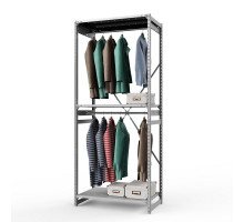 Стеллаж металлический ТСУ Универсал, 2500x1060x600 мм.Штанги: 2шт. Полки: метал. усил. перф. 3 шт.