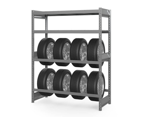Стеллаж грузовой СГ Ультра (2500х1800х800) 4 яруса, без настила, дли шин, дисков, колес