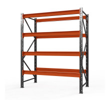 Стеллаж металлический Оптима, 3500x1530x785 мм. Ярусы: 4 шт. без настила