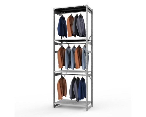 Стеллаж металлический ТСУ Универсал, 3000x1060x500 мм.Штанги: 3шт. Полки: метал. усил. перф. 4 шт.