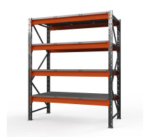 Стеллаж металлический Оптима, 4000x1250x785 мм. Ярусы: 4 шт. метал.