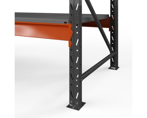 Стеллаж металлический Оптима, 2500x1530x785 мм. Ярусы: 5 шт. метал.