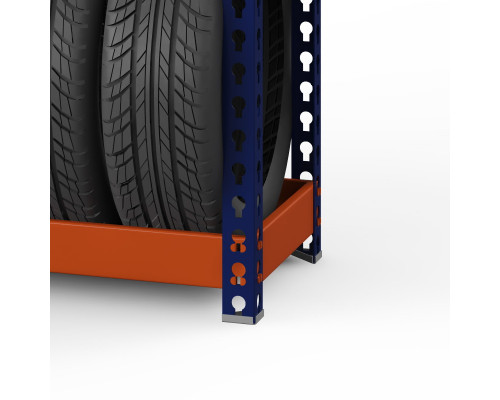 Стеллаж металлический Профи-Т для шин 2500x1240x500 мм. Ярусы:   4 шт.