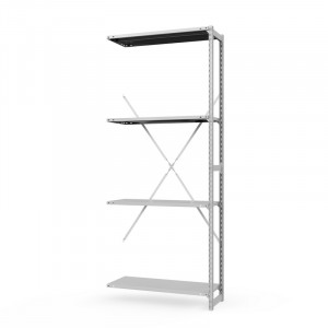 Секция приставная стеллажа металлического ТСУ Универсал, 2000x760x800 мм. Полки: метал. усил. 4 шт.