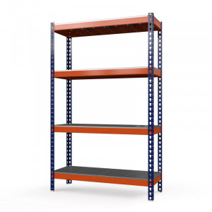 Стеллаж металлический Профи-Т 2500x1240x655 мм. Ярусы: оцинк. мет. перф. усил. 4 шт.