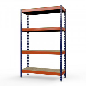 Стеллаж металлический Профи-Т 2500x1240x455 мм. Ярусы: фанера 4 шт.