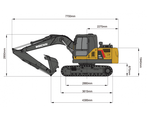 Гусеничный экскаватор WEICHAI WE150E2