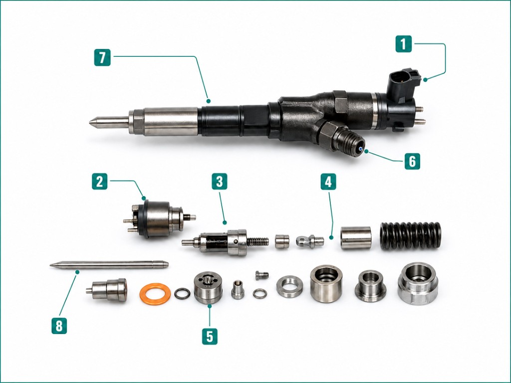 Конструкция форсунки Common Rail - 8 ключевых элементов