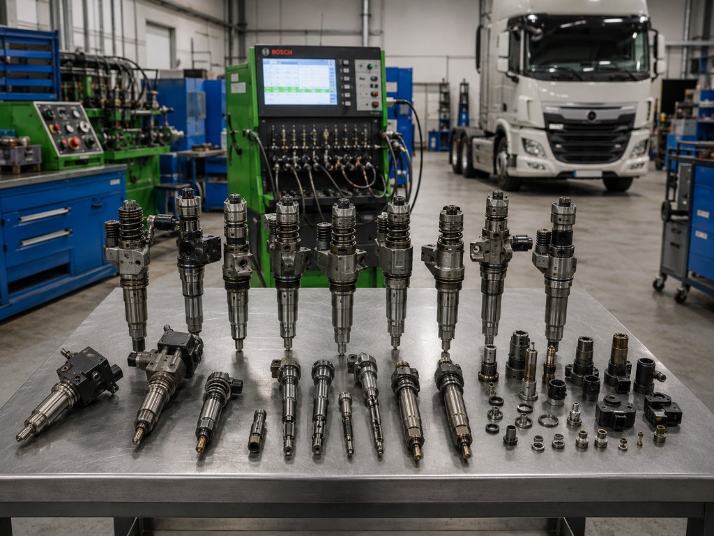 Восстановление PLD-секций Mercedes Actros, Detroit Series 60 на стенде Maktest