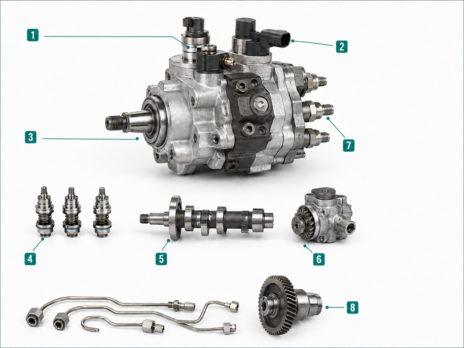 Конструкция ТНВД Bosch CP3 - 8 ключевых элементов